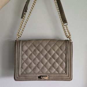BCBG PARIS Padded Leather Bag Purse with Chain